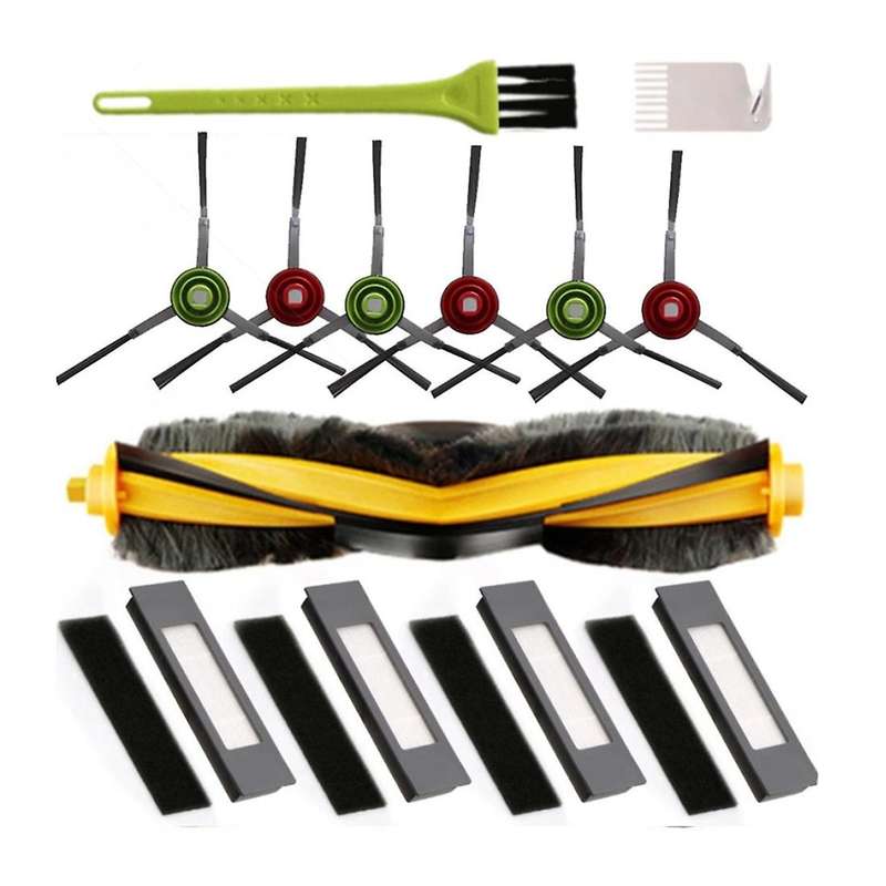 1xroller Brush 4x Filters 6x Side Brushes for Ecovacs Deebot Ozmo 920