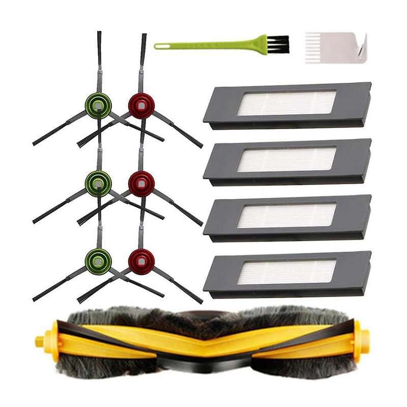 1xroller Brush 4x Filters 6x Side Brushes for Ecovacs Deebot Ozmo 920