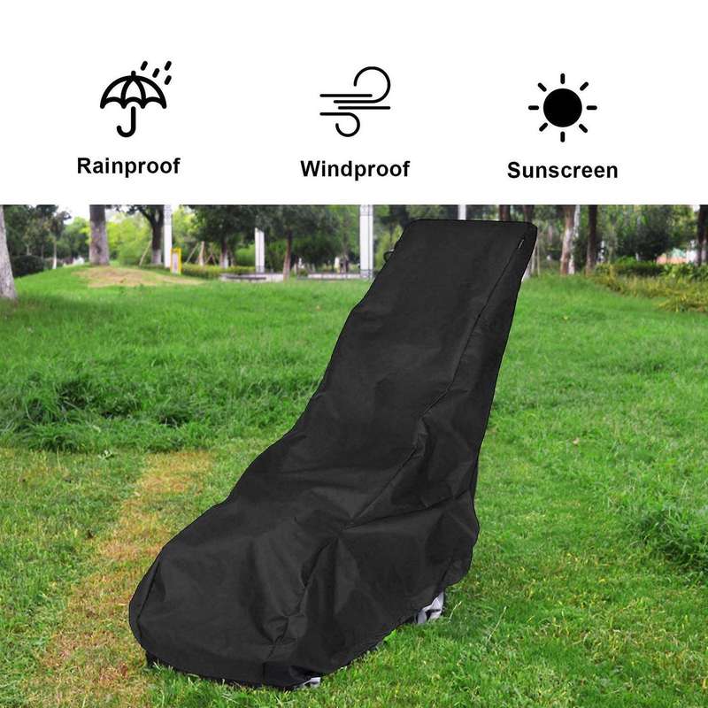 193x63.5x112cm Black Universal Waterproof Lawn Mower Rain Cover