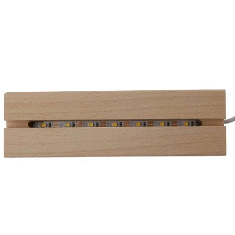 2 Pcs Led Lamp Display Base Usb Diy Acrylic Panel Decor (warm Light)