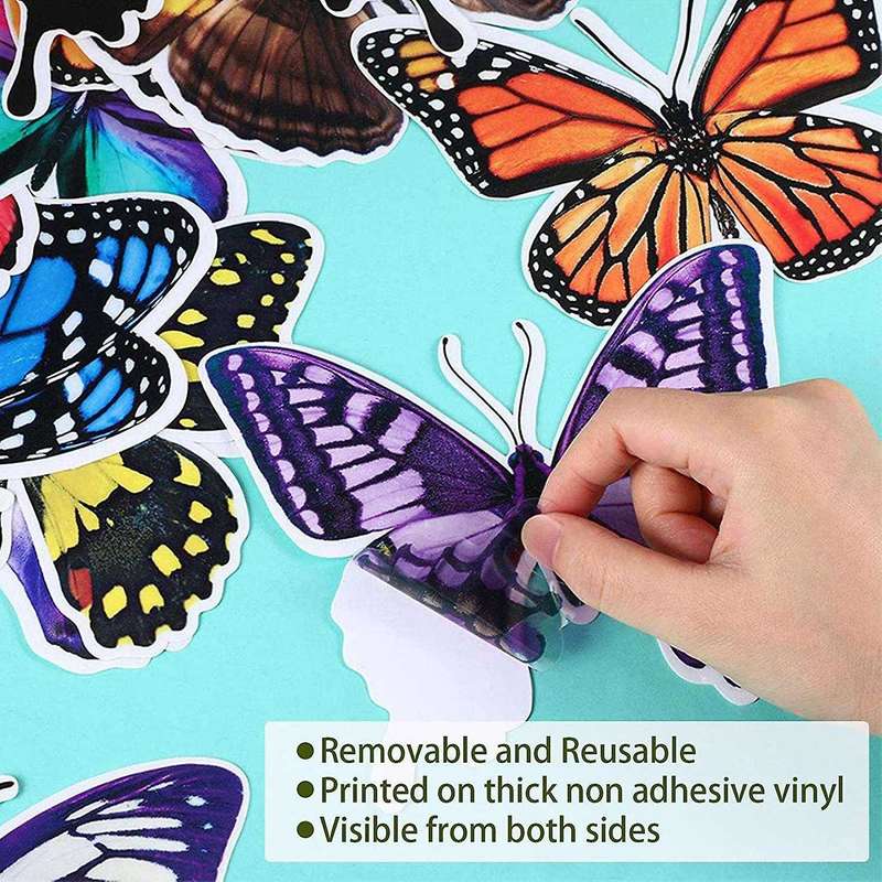 26 Pcs Bird Butterfly Window Clings Window Stickers Decor Decals