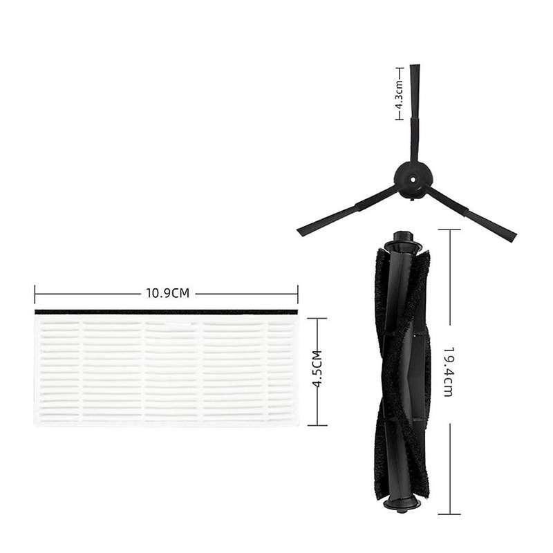 Main Brush Side Brushes Hepa Filters for Xiaomi Lydsto R1 Cleaner
