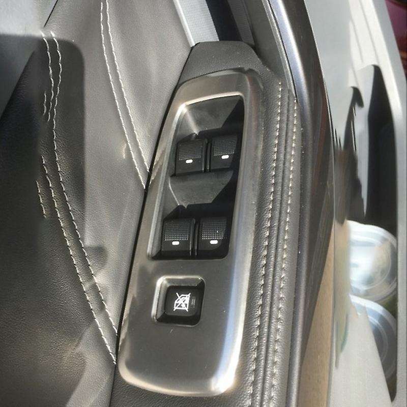 Stainless Steel Car Door Window Lift Switch Panel Cover Trim Frame