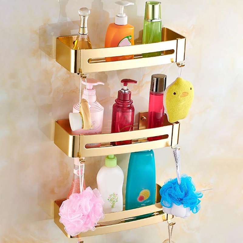 Bathroom Shelf Corner Triangle Shower Storage Basket C