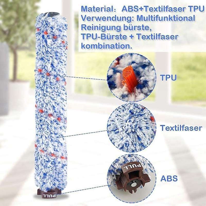 Brush+pet Brush Roll+2 Pack Vacuum Filter for Bissell Crosswave 1868