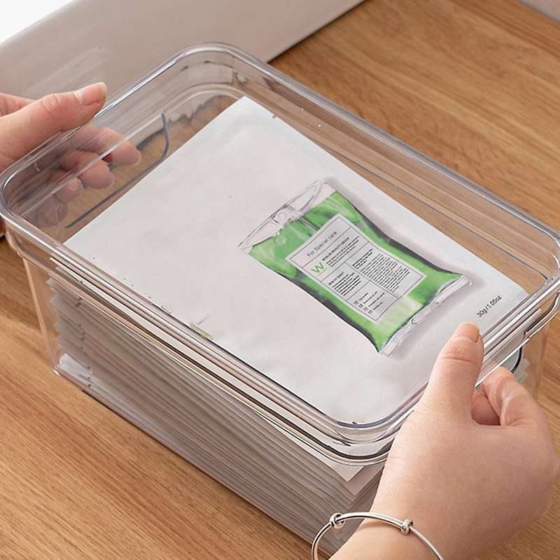 Transparent Clothing Underwear Socks Makeup Storage Box with Lid (s)