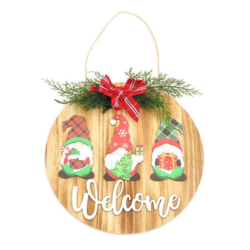 Wooden Welcome Faceless Dwarf Door Sign Accessories