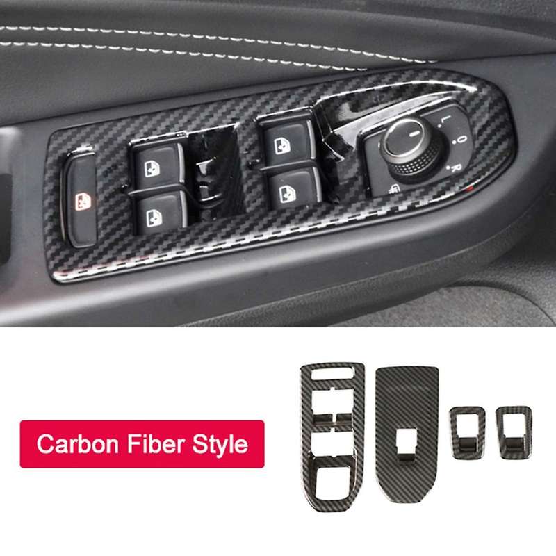 Car Window Glass Lift Switch Button Trim Cover Door Armrest Panel