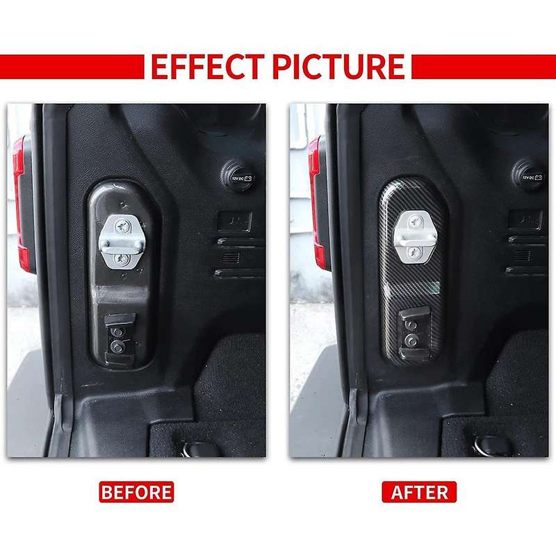 Trunk Lock Panel for Jeep Wrangler Jl 2018-2021 (abs Carbon Fiber)