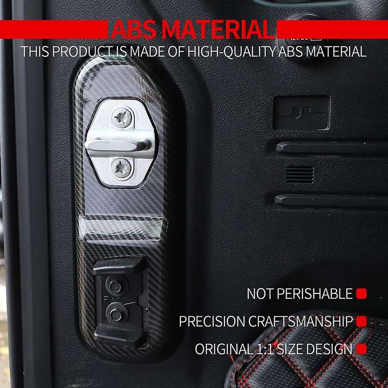 Trunk Lock Panel for Jeep Wrangler Jl 2018-2021 (abs Carbon Fiber)
