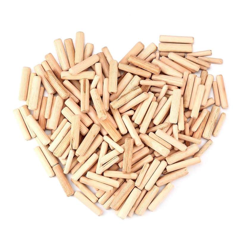 300pcs 6mm 8mm 10mm L Fluted Wood Dowel Pins for Easier Insertion