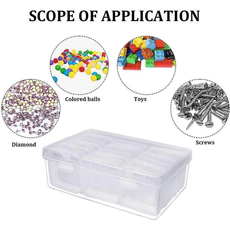 24pieces Small Bead Organizer,clear Plastic Bead Organizer Box