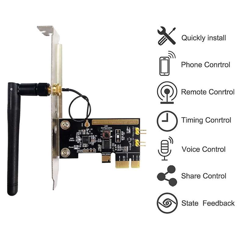 Mini Pci-e Desktop Switch Card Restart Switch Pc Remote Control