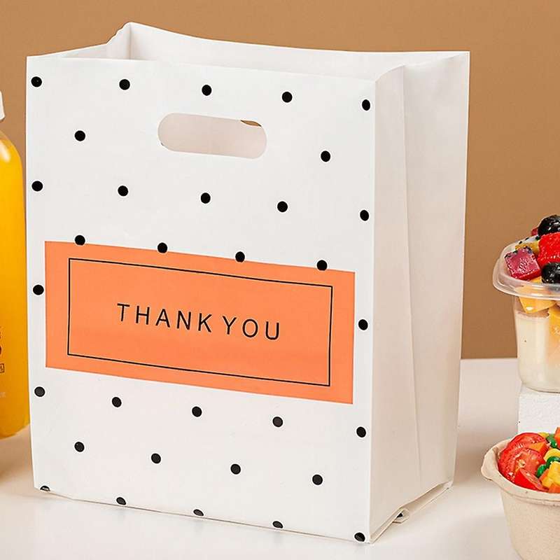 50pcs Thank You Cake Bread Bag Disposable Dessert Baking Bag C
