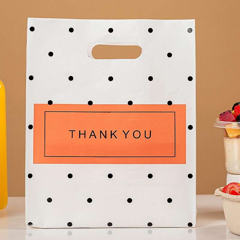 50pcs Thank You Cake Bread Bag Disposable Dessert Baking Bag C