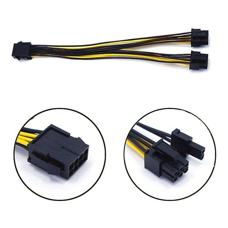 12-pack Pci-e 8pin to 2x 8 Pin (6+2)power Splitter Cable for Pcie Pci