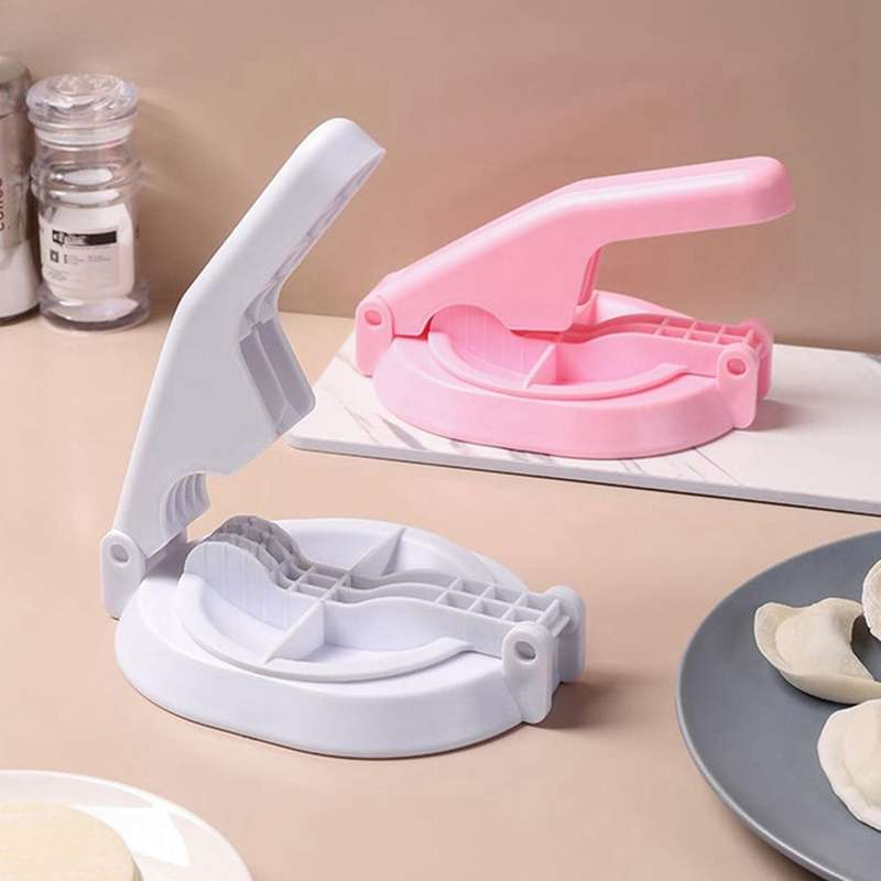 Manual Skin Press Mold Dumpling Making Tool Pastry Dough Cutter Pink