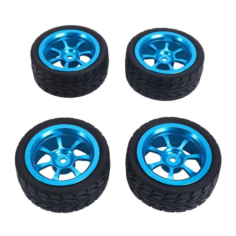 65mm Rubber Tires for Wltoys 144001 A959 A959-b 124019 124018 Rc,blue