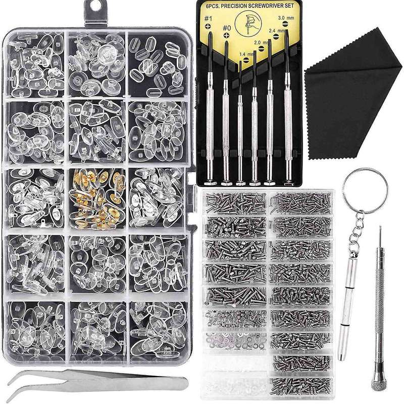 Eyeglass and Sunglasses Repair Kit, with Screwdrivers for Glasses