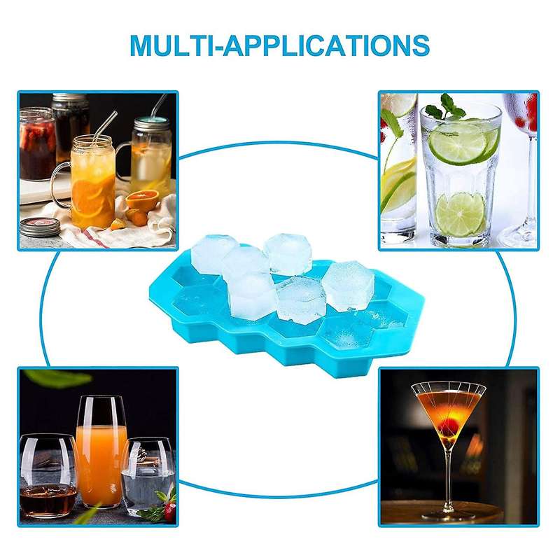 3 Pack Ice Square Trays with Sealed Lids,39ice Trays,for Whiskey,food
