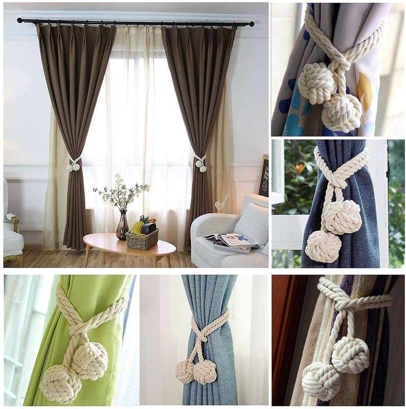 2pcs Curtain Tassels Curtain Rope Rope Fastening Window Decor -b