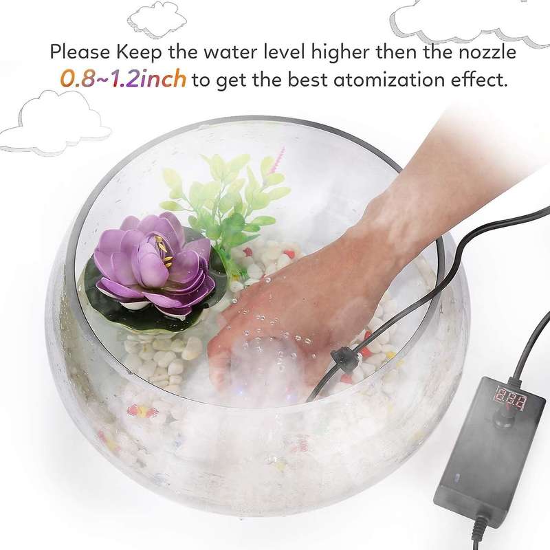 Mist Maker Fogger Fountain Fog Air Humidifier Haloween Black Us Plug