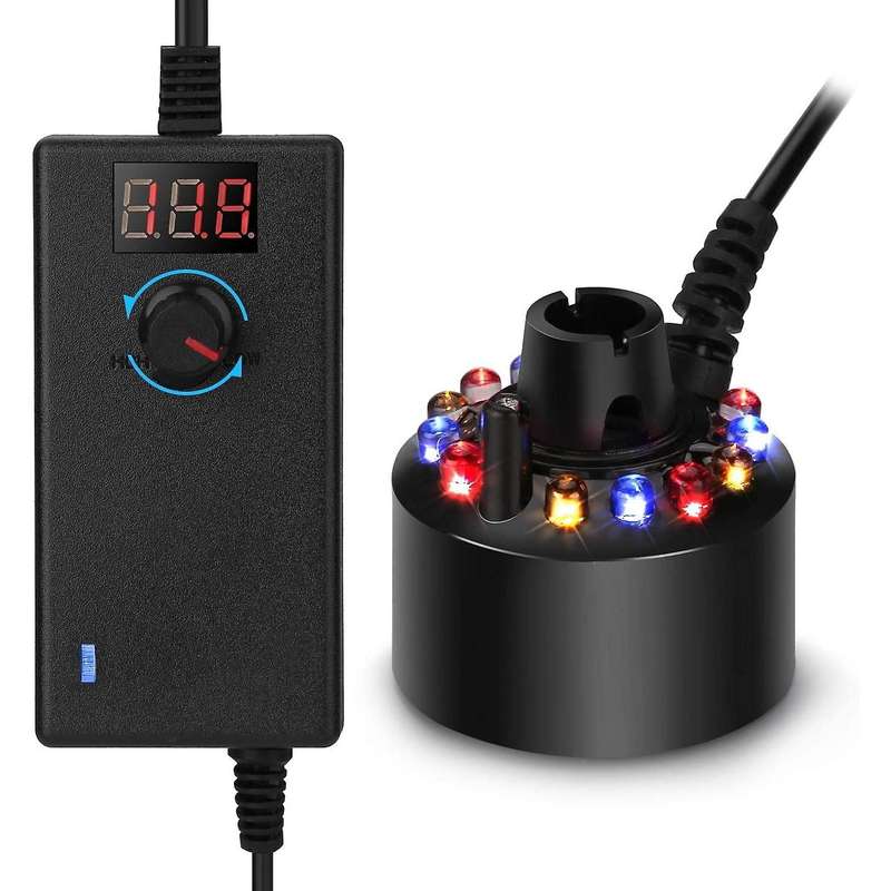 Mist Maker Fogger Fountain Fog Air Humidifier Haloween Black Us Plug