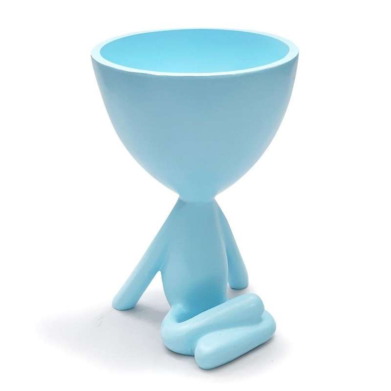 Flower Pot Vase Container Living Room Simple Decoration -blue