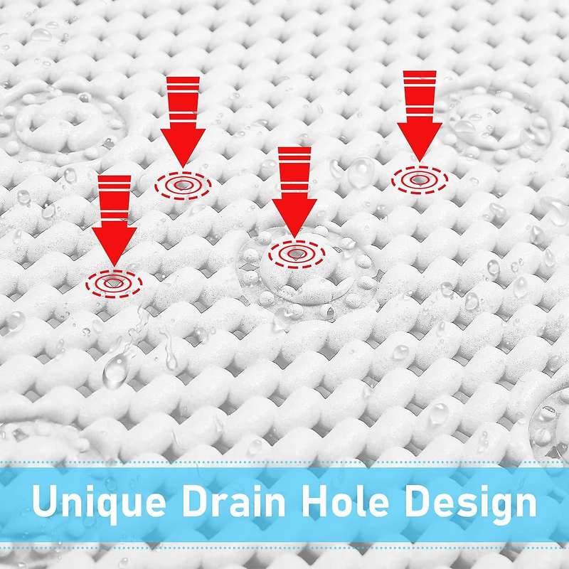 Bath Mat Bath Shower Mat with Suction Cups Extra Long 91 X 43 Cm