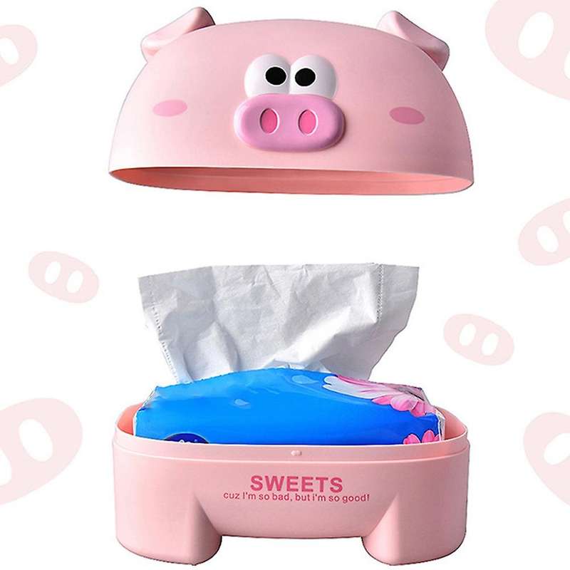 2pcs Household Living Room Dining Room Creative Pig Storage Box