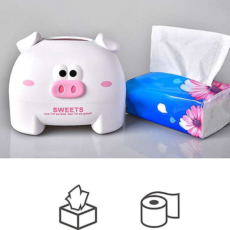 2pcs Household Living Room Dining Room Creative Pig Storage Box