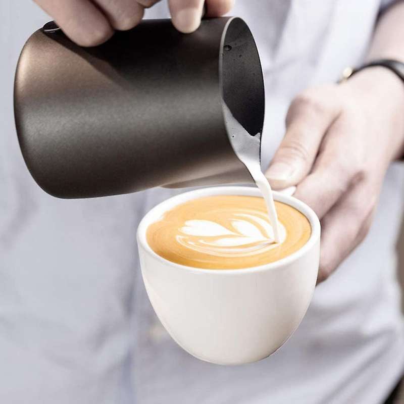 Stainless Steel Milk Jug,milk Frother Jug with Latte Art' Pen,600ml