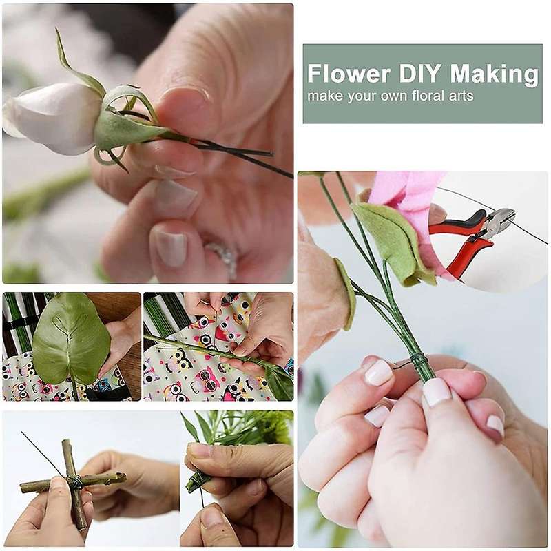 4pack Floral Wire Flexible Paddle Wire Florist Green Wire