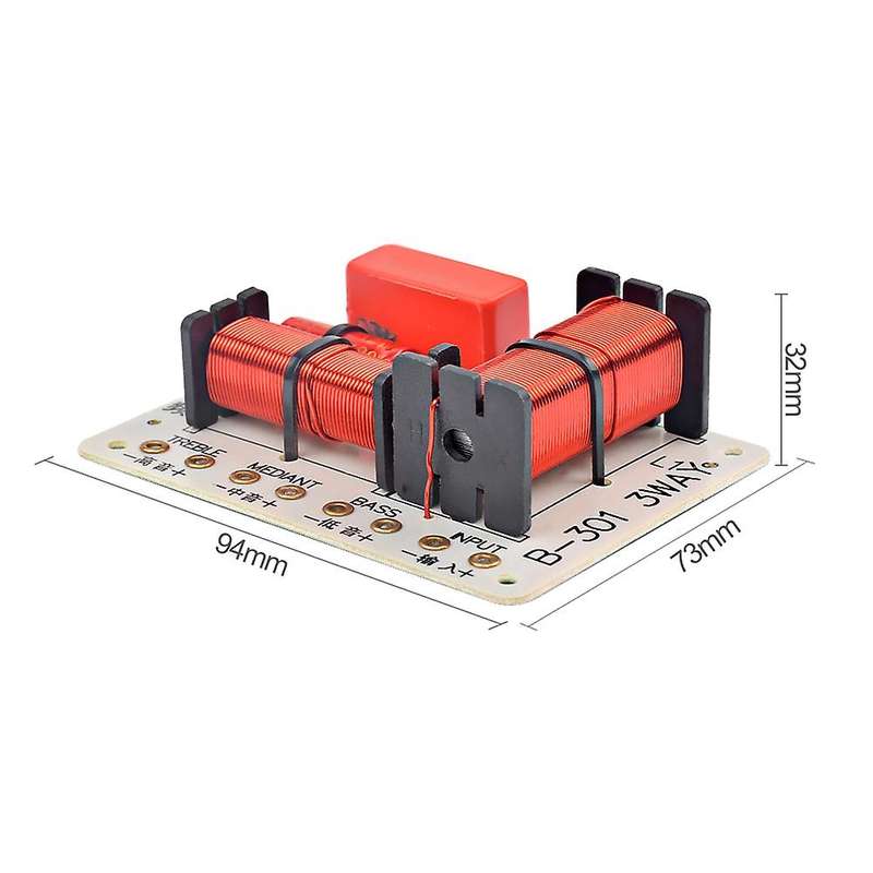 2pcs 150w 3way Audio Speaker Crossover Treble+midrange+bass Crossover