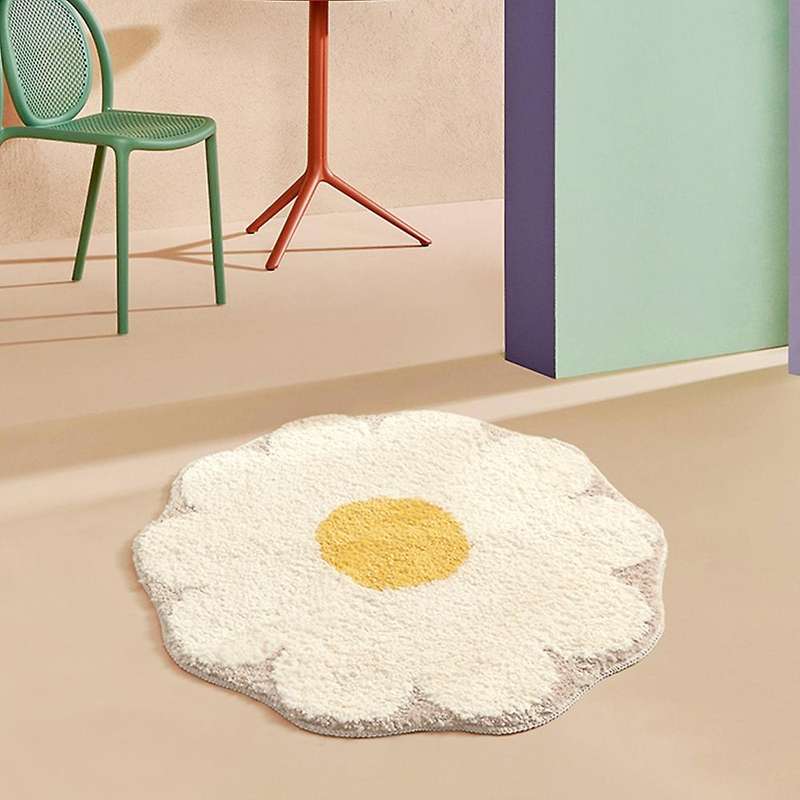 Flower Bedroom Carpet Bathroom Absorbent Floor Mat Door Home Decor