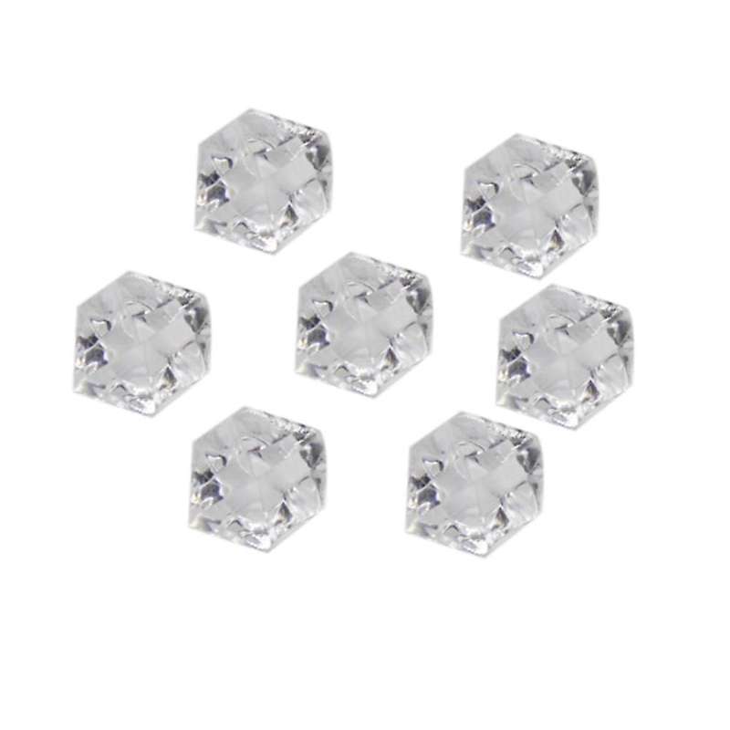 1.1lb/500g Fake Ice Square S Acrylic Stones Transparent 1 X 0.7 Inch