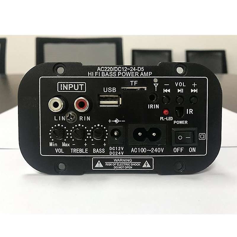 Digital Power Amplifier with Microphone U Disk Amplifier(us Plug)