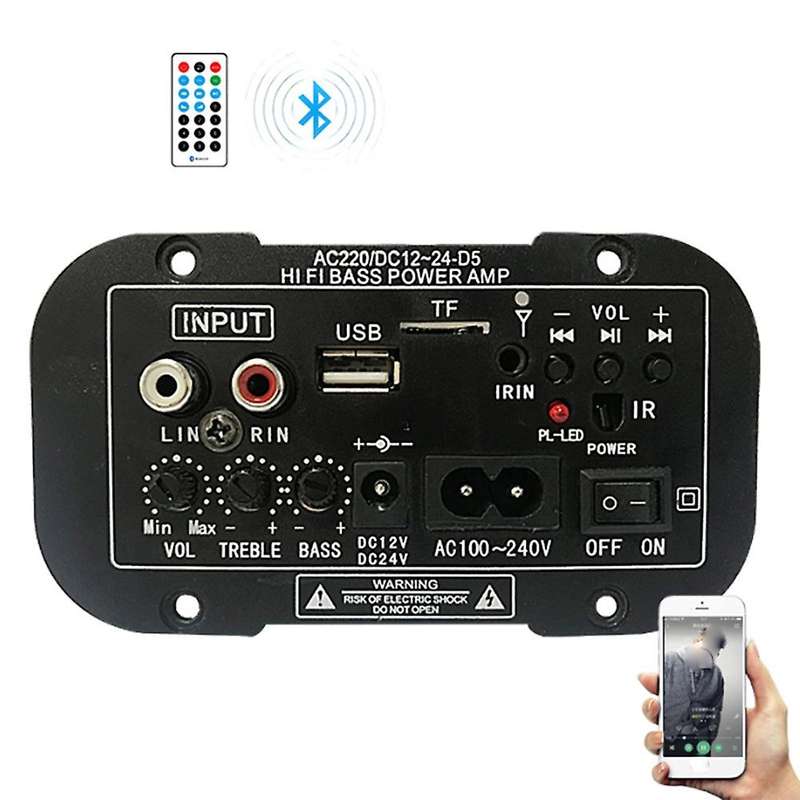 Digital Power Amplifier with Microphone U Disk Amplifier(us Plug)