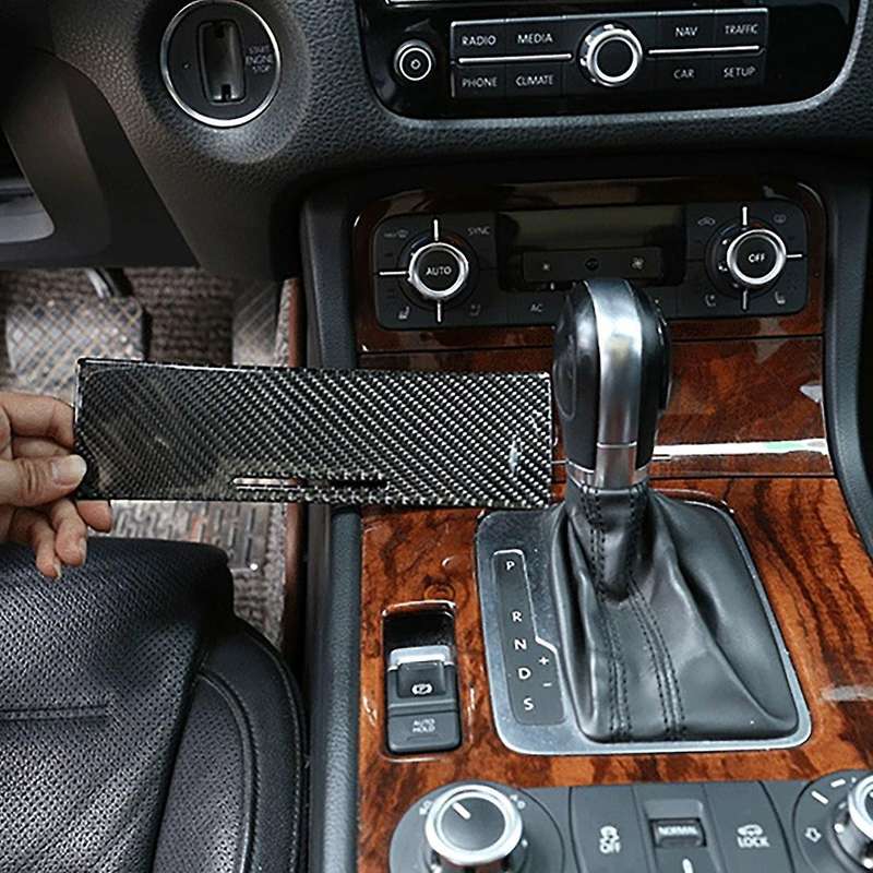 Car Central Control Ashtray Panel Cover Trim for Touareg 2011-2018