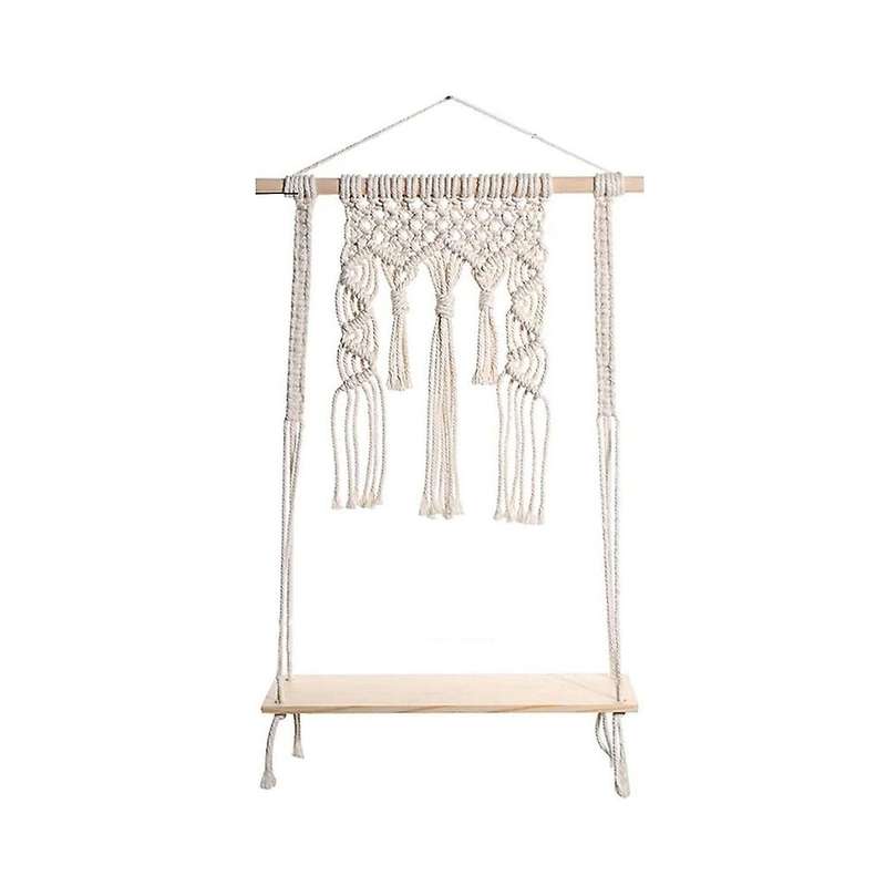 Bohemian Handmade Tapestry Cotton Rope Rack for Living Room Decor