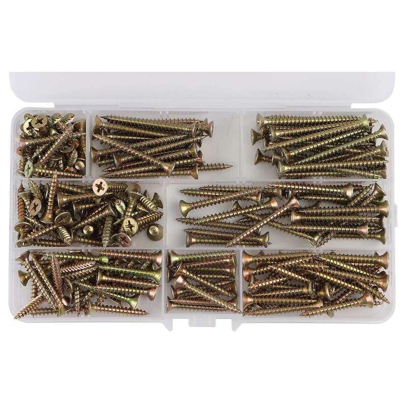 200pcs Color Zinc Hard M4 Cross Head Self Tapping Nail Set Screw
