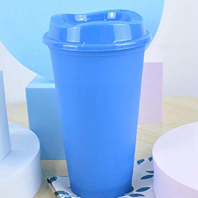 5 Pcs/set 16 Oz Plastic Reusable Color Changing Cold Water Cups
