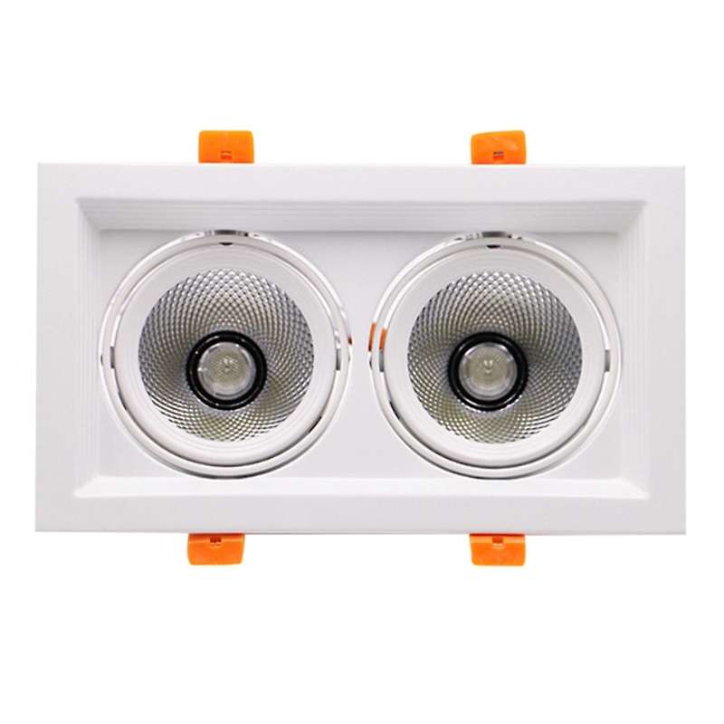 3000k Warm Light, 7w Double Head Opening 200x100mm White