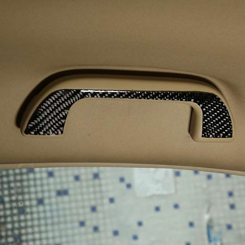 Car Soft Carbon Fiber Roof Handle Cover Trim for Honda Crv 2007-2011