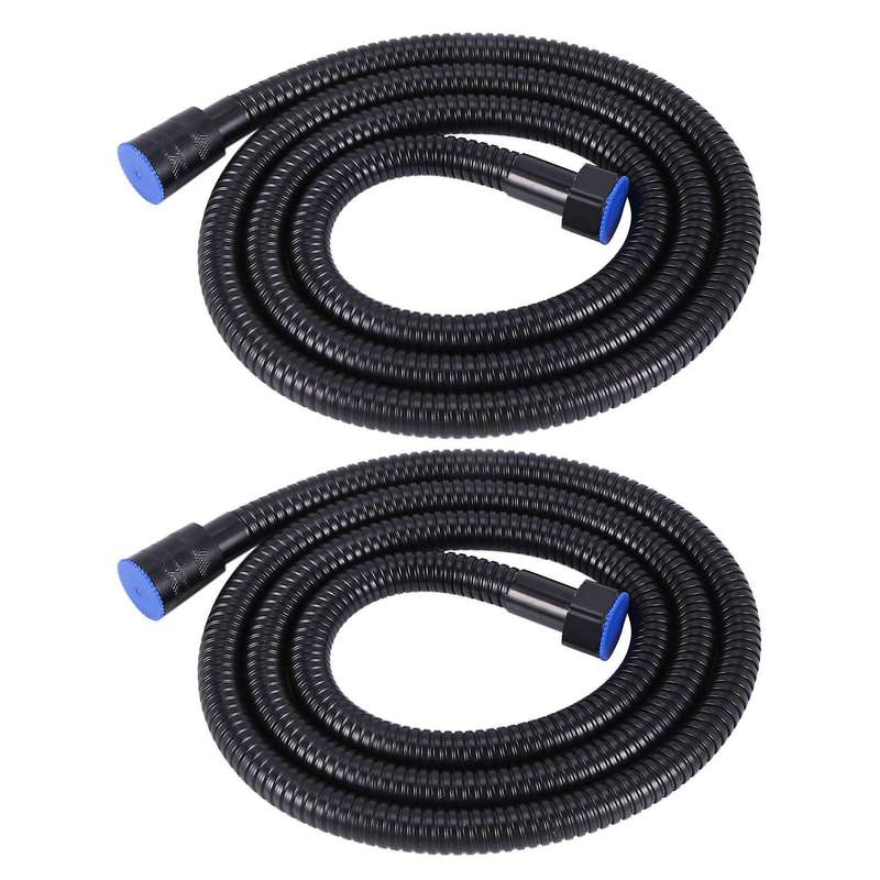 Black Shower Hose 150cm Stainless Steel Shower Tube Flexible