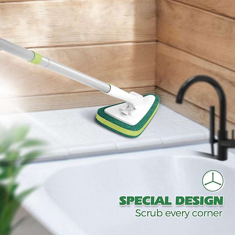 Shower Cleaning Brush Extendable Bathtub and Tile Washing Tool