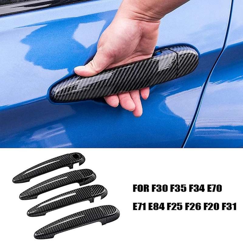 Carbon Fiber Outside Exterior Door Handle Cover Trim for -bmw