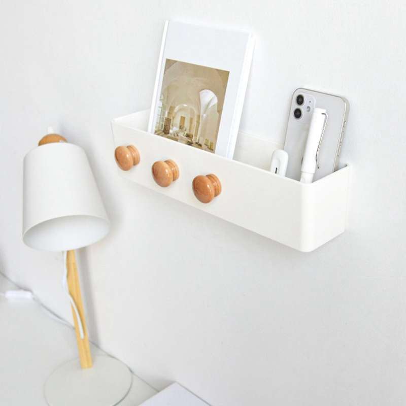 Plastic Wall Hanging Shelf/bathroom Storage Organizer Available Black