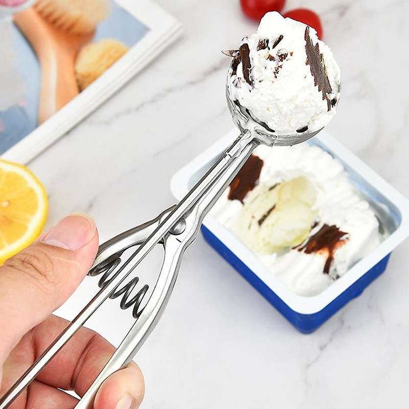 Scoop Set Ice Cream Scoop with Trigger Stainless Steel for Baking