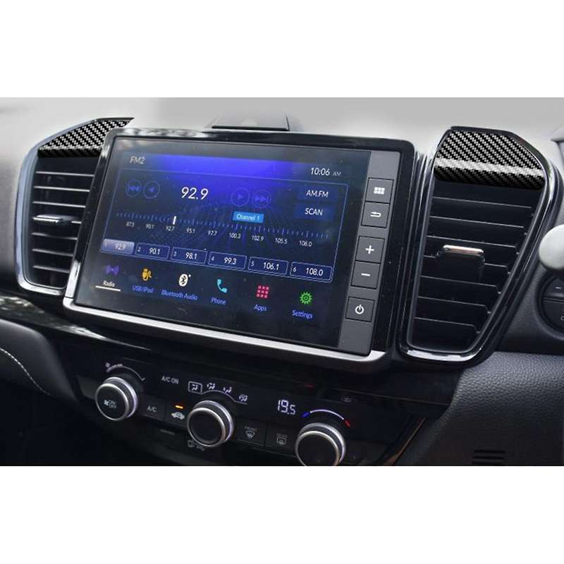 For Honda Carbon Fiber Dashboard Air Vent Outlet Frame Cover Trim Rhd